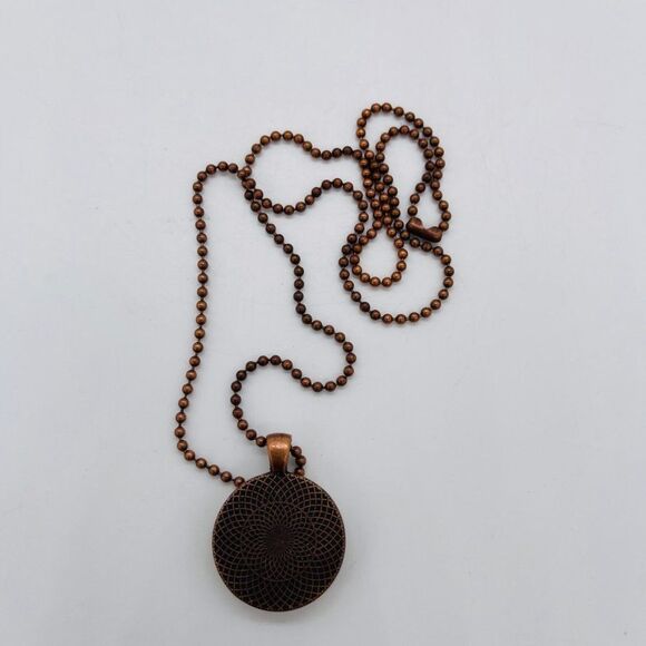 Paris Emblem Necklace with Dog Tag Motif and Chain Copper Color 12" Chain - Picture 4 of 7